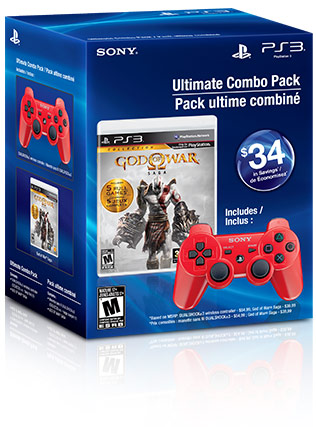 God of War® Saga & Deep Red DUALSHOCK®3 Wireless Controller God of War® Saga & Deep Red DUALSHOCK®3 Wireless Controller