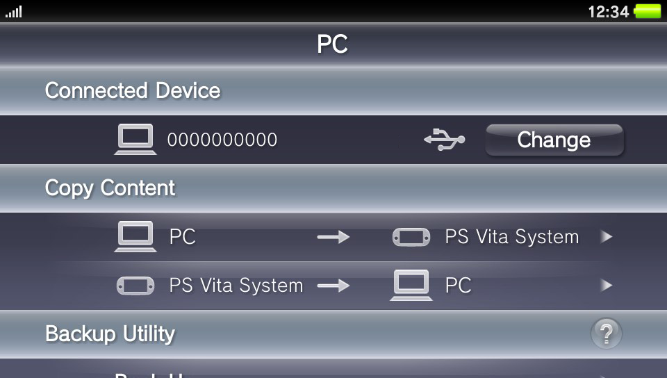 content manager assistant for playstation vita